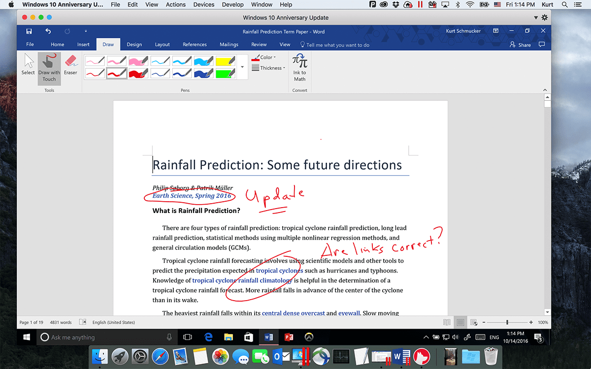 Microsoft word on macbook