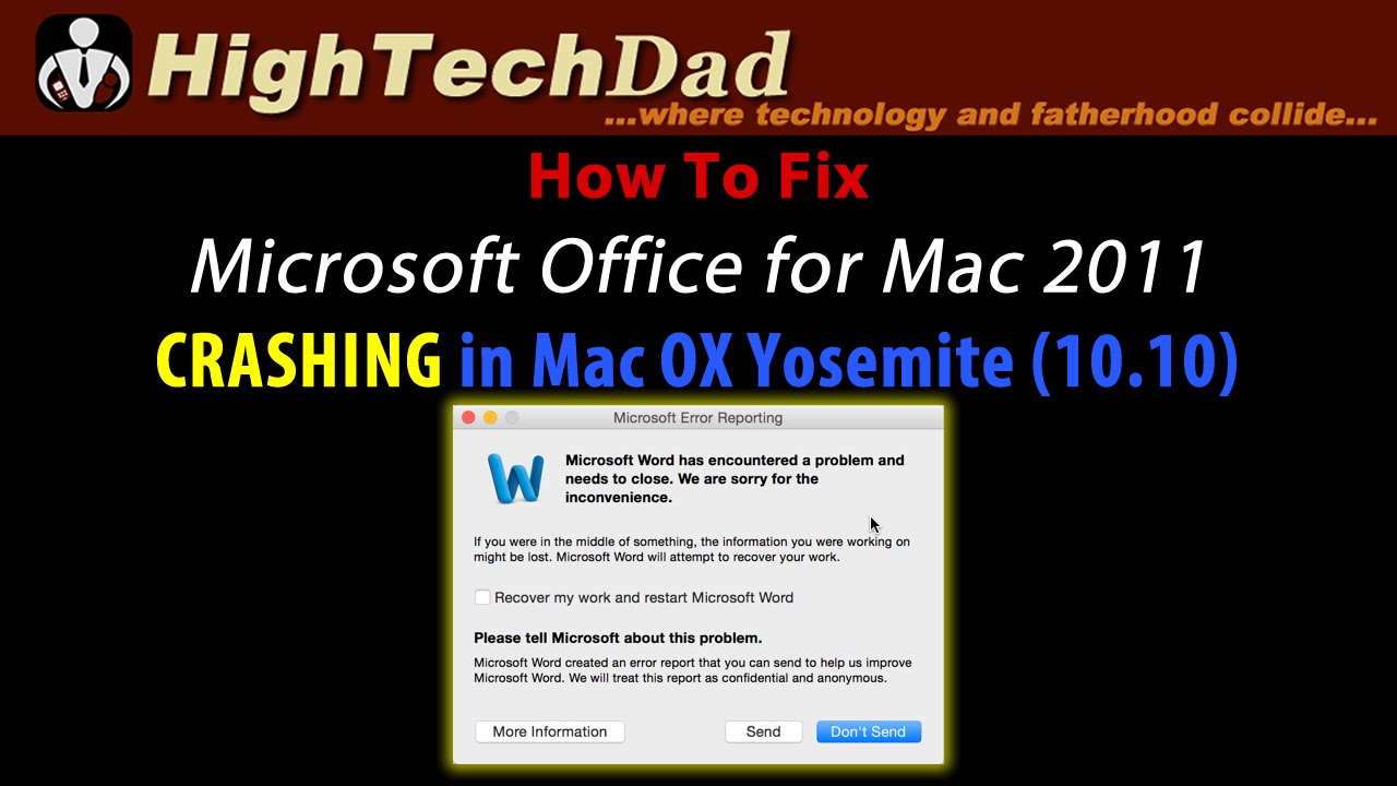 Microsoft Word 2011 For Mac Freezes